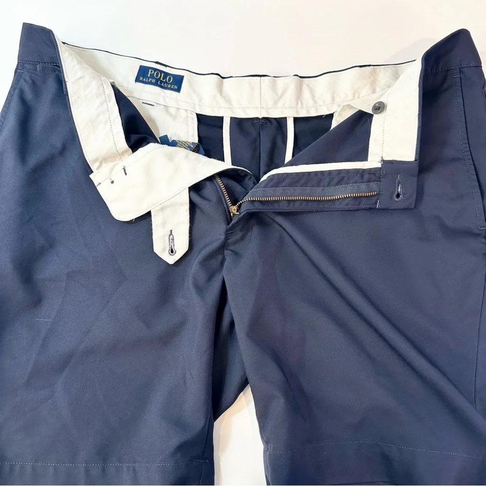 Polo Ralph Lauren Classic Fit Flat Front Shorts, Navy Blue, 36 Waist